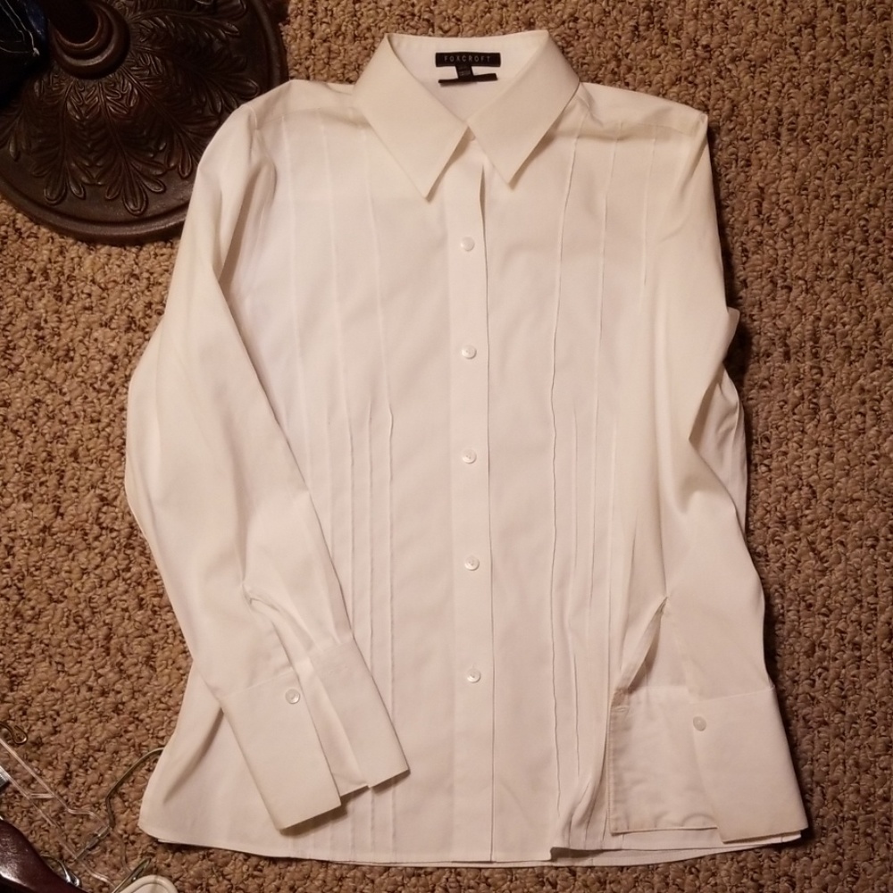 Foxcroft white dress shirt